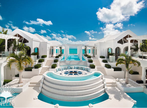 An Off-Grid Megamansion With a Two-Level Pool Is Selling in Turks and Caicos